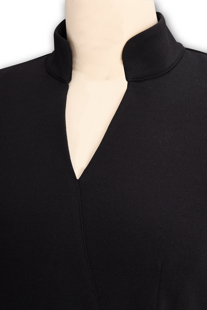 Camille™ | Black Belted Sheath Dress