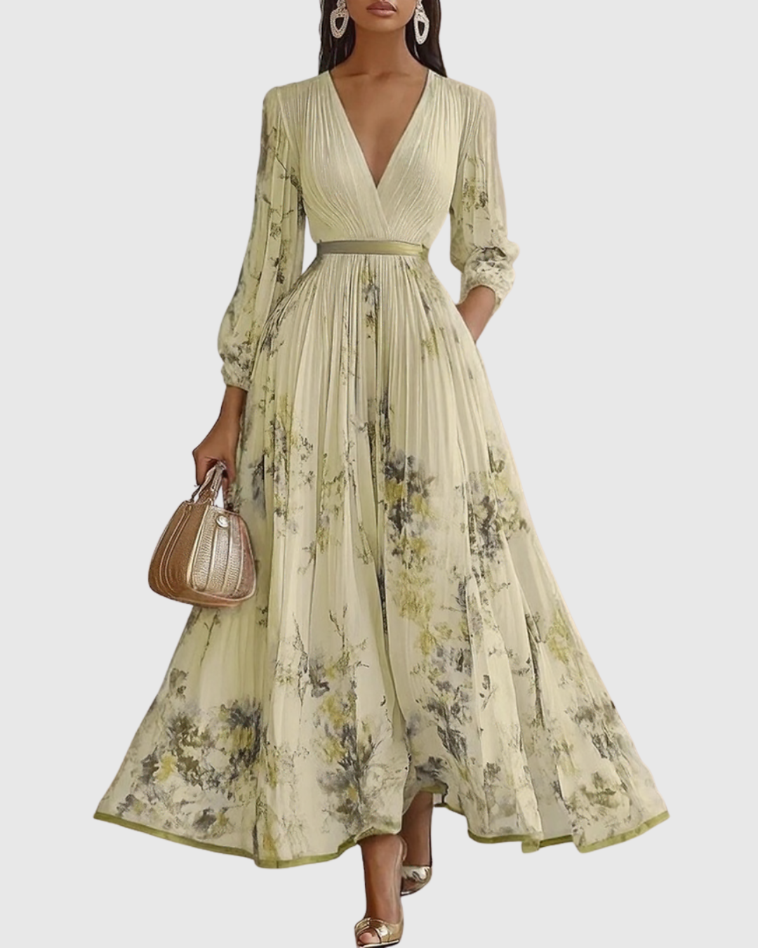 Isabella – Elegant Pleated Maxi Dress