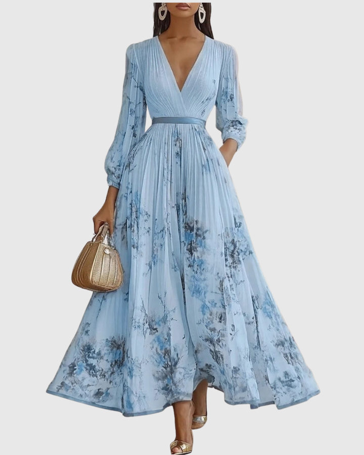 Isabella – Elegant Pleated Maxi Dress