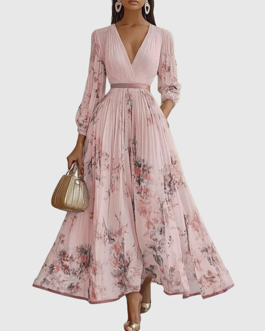 Isabella – Elegant Pleated Maxi Dress