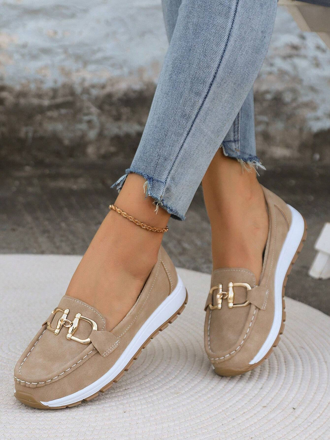 Ellie - Flat Buckle Loafers