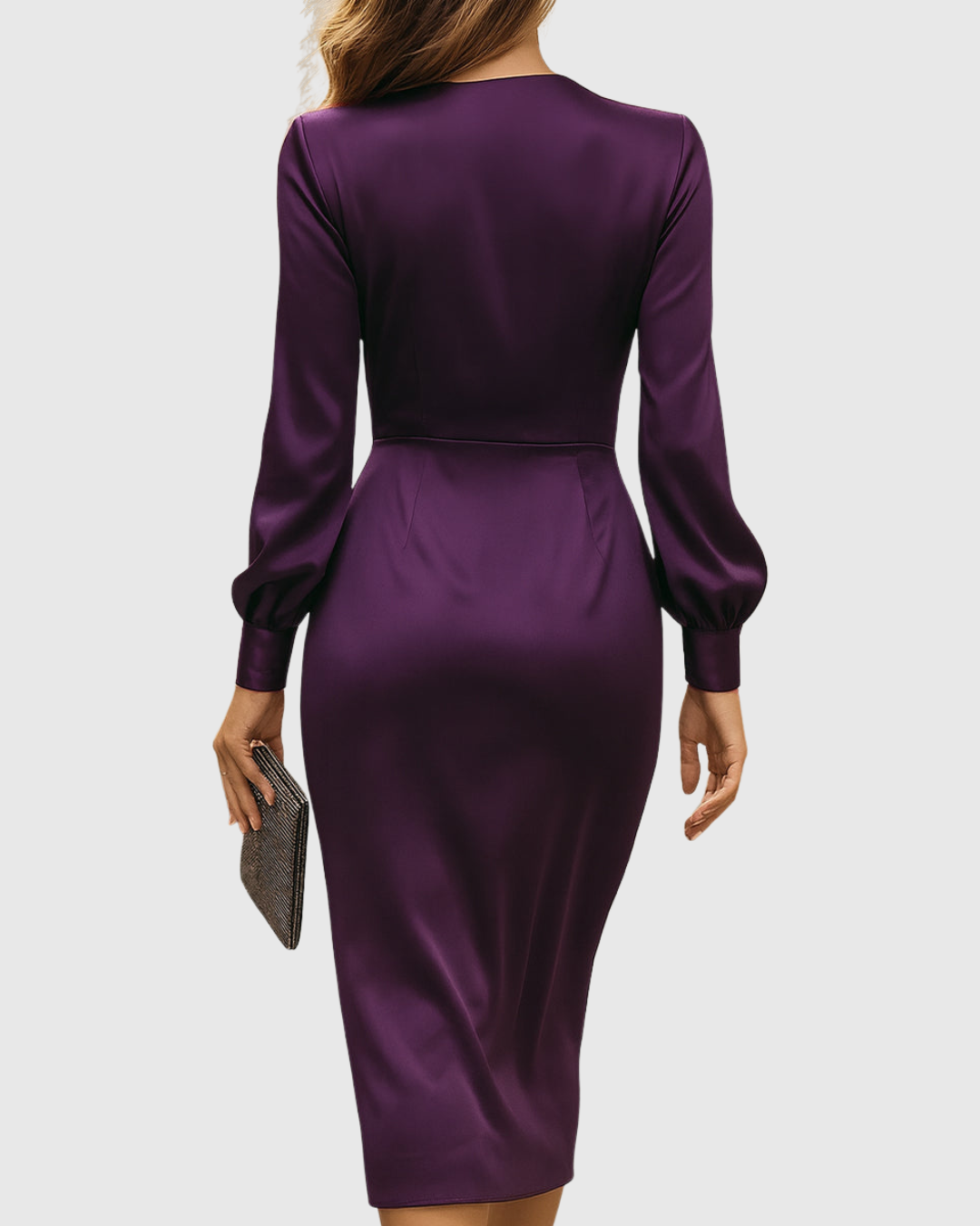Blair | Satin Wrap Midi Dress