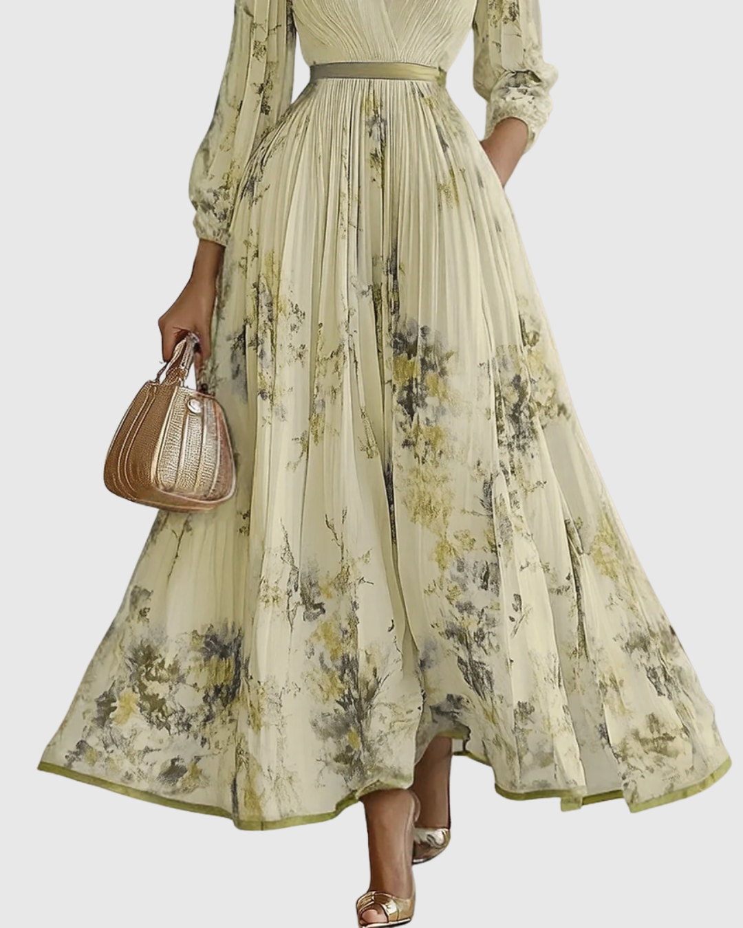 Isabella – Elegant Pleated Maxi Dress