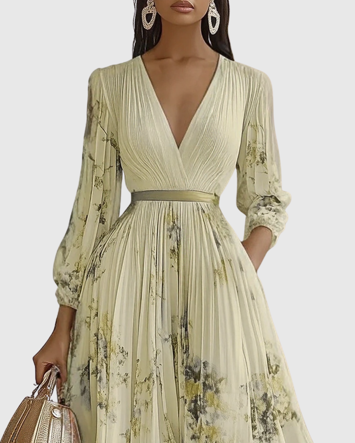 Isabella – Elegant Pleated Maxi Dress