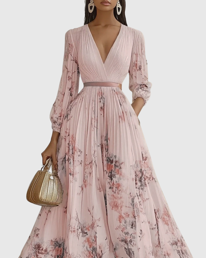 Isabella – Elegant Pleated Maxi Dress