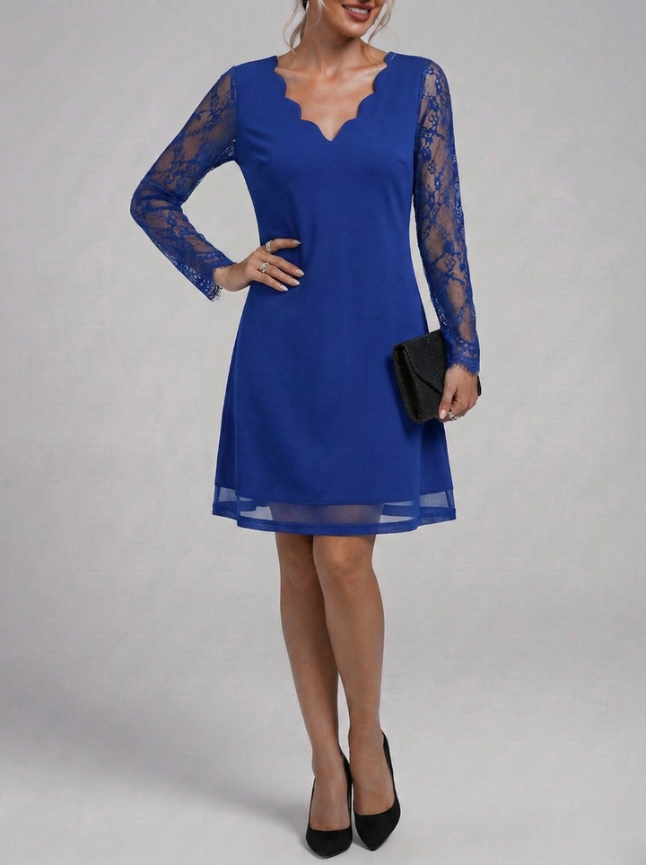 Seraphine – Elegant Lace Midi Dress