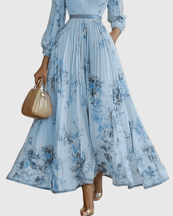 Isabella – Elegant Pleated Maxi Dress