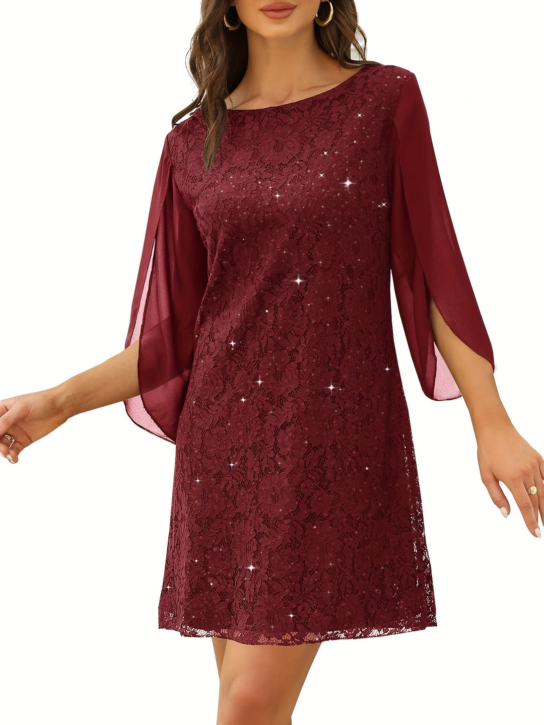 Madeleine – Elegant Lace Midi Dress