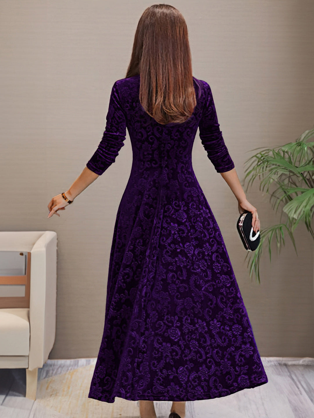 Vivienne | Holiday Velvet Maxi Dress