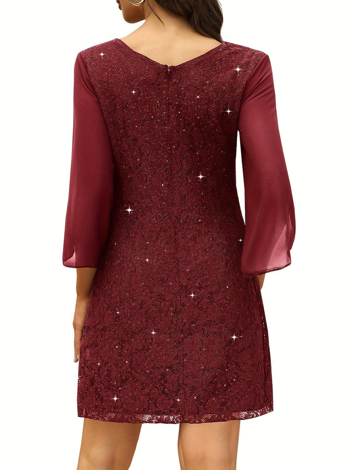Madeleine – Elegant Lace Midi Dress