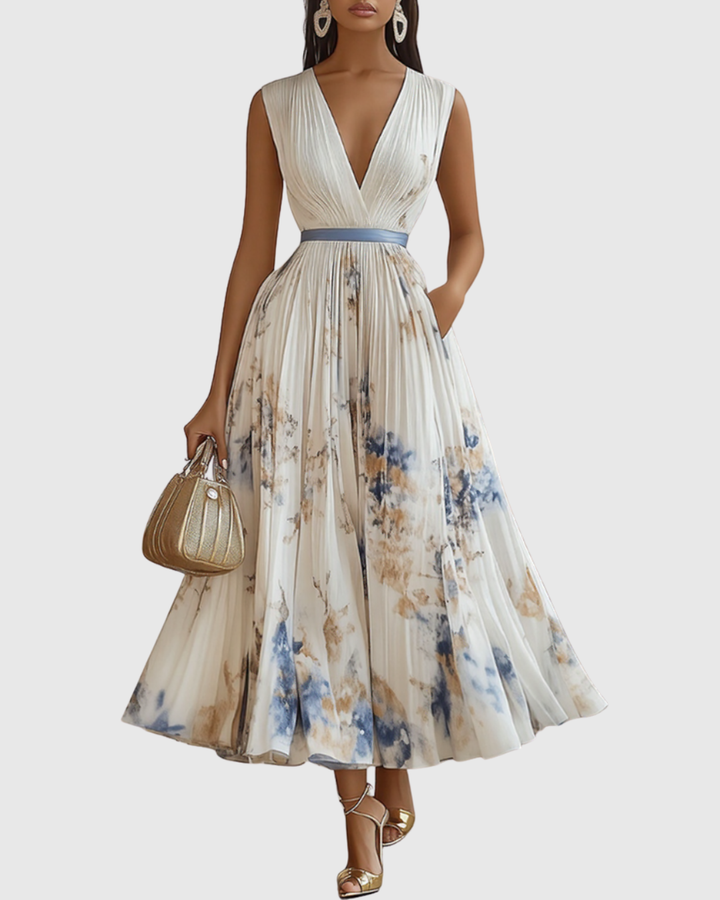 Suzanna - Pleated Elegance Dress