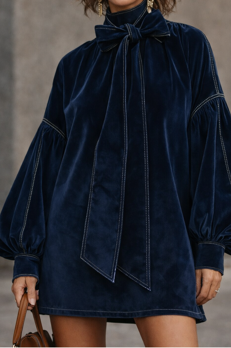 Vivienne – Elegant Velvet Mini Dress