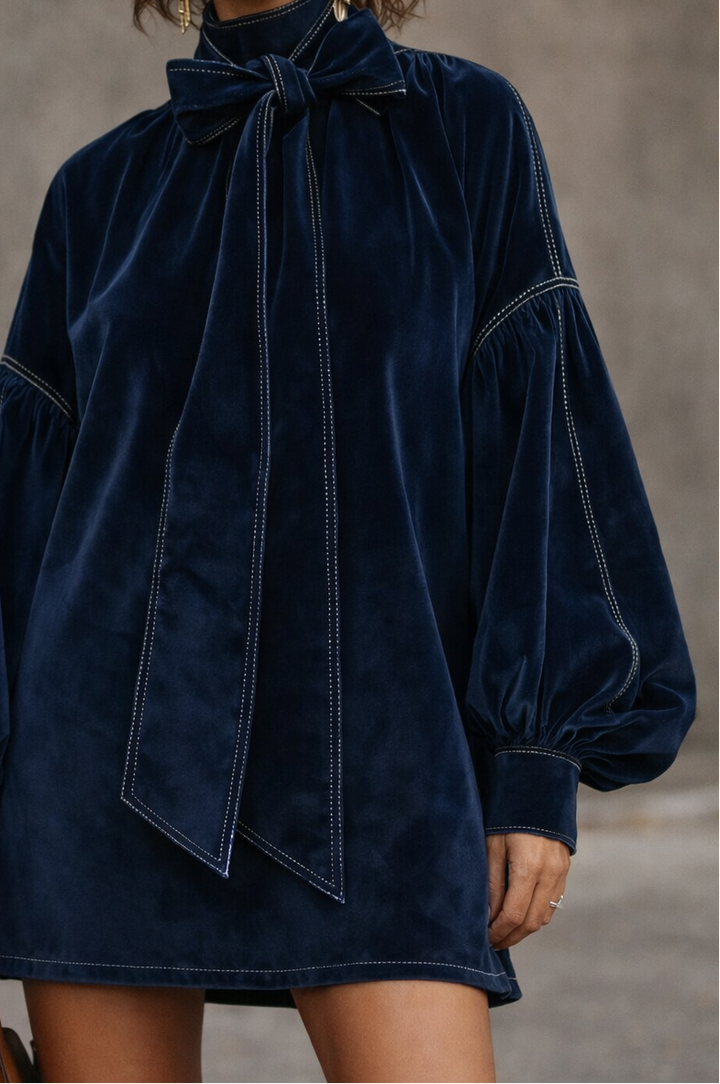 Vivienne – Elegant Velvet Mini Dress