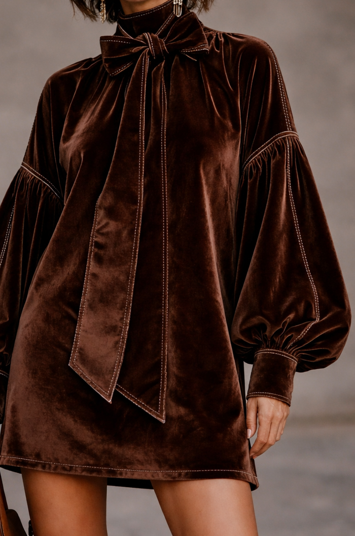 Vivienne – Elegant Velvet Mini Dress