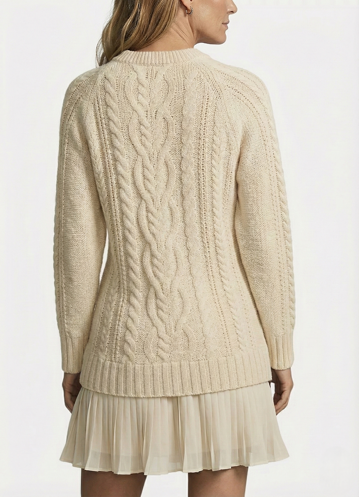 Isabelle – Cable Knit Sweater Dress