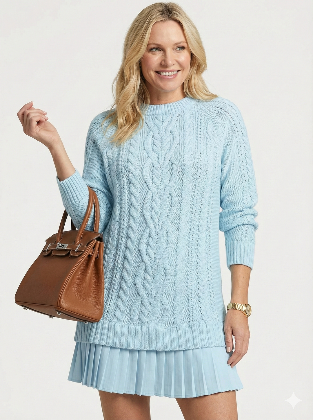 Isabelle – Cable Knit Sweater Dress