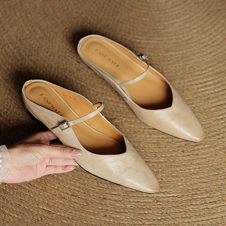 Thea Genuine Leather Mules
