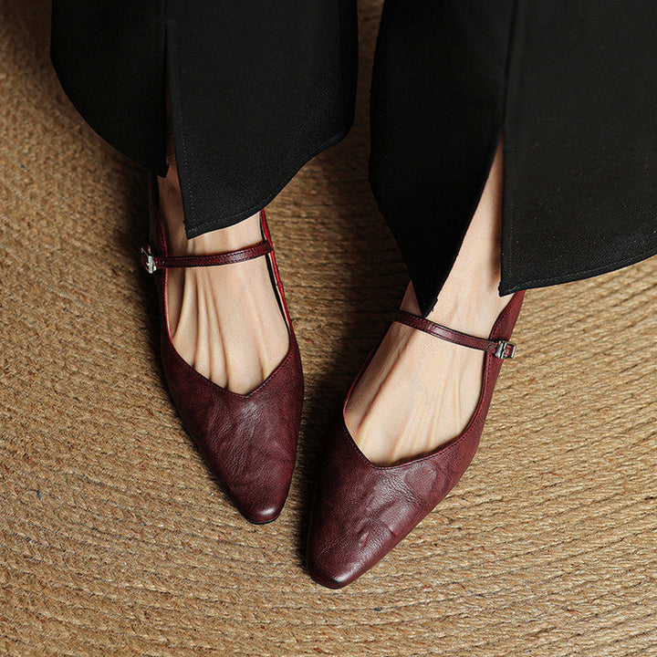 Thea Genuine Leather Mules