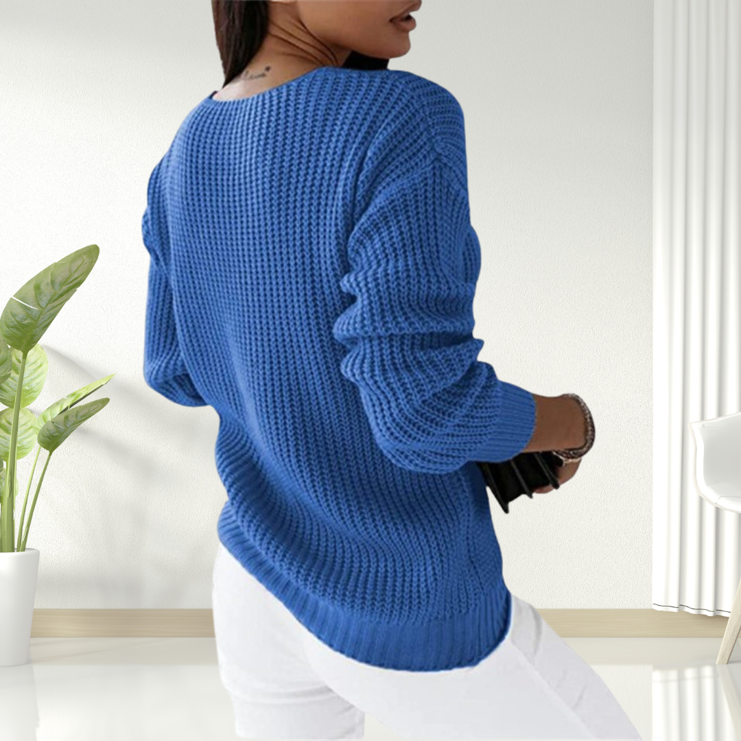 Oriana | Comfy V-Neck Sweater