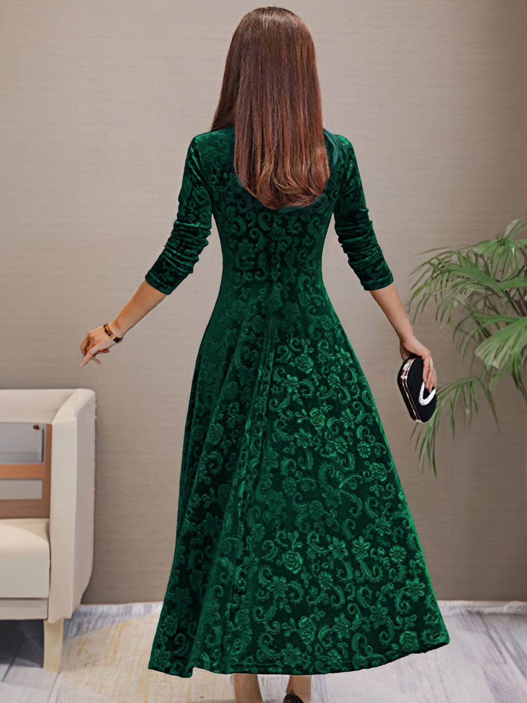 Vivienne | Holiday Velvet Maxi Dress