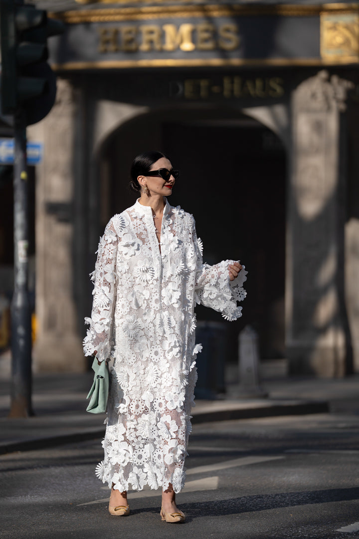 Yelira | Elegant Lace White Dress