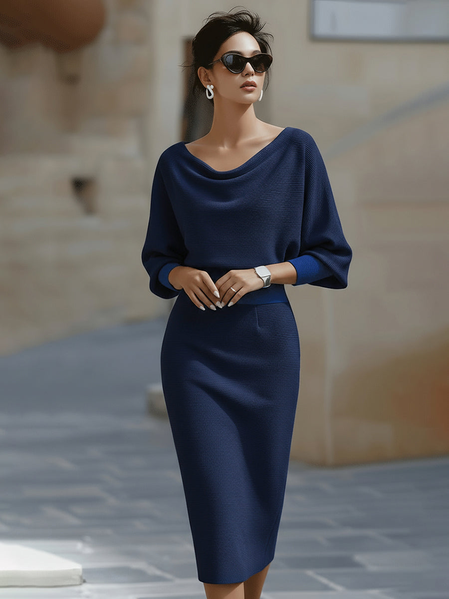 Brielle | Draped Elegant Midi Dress